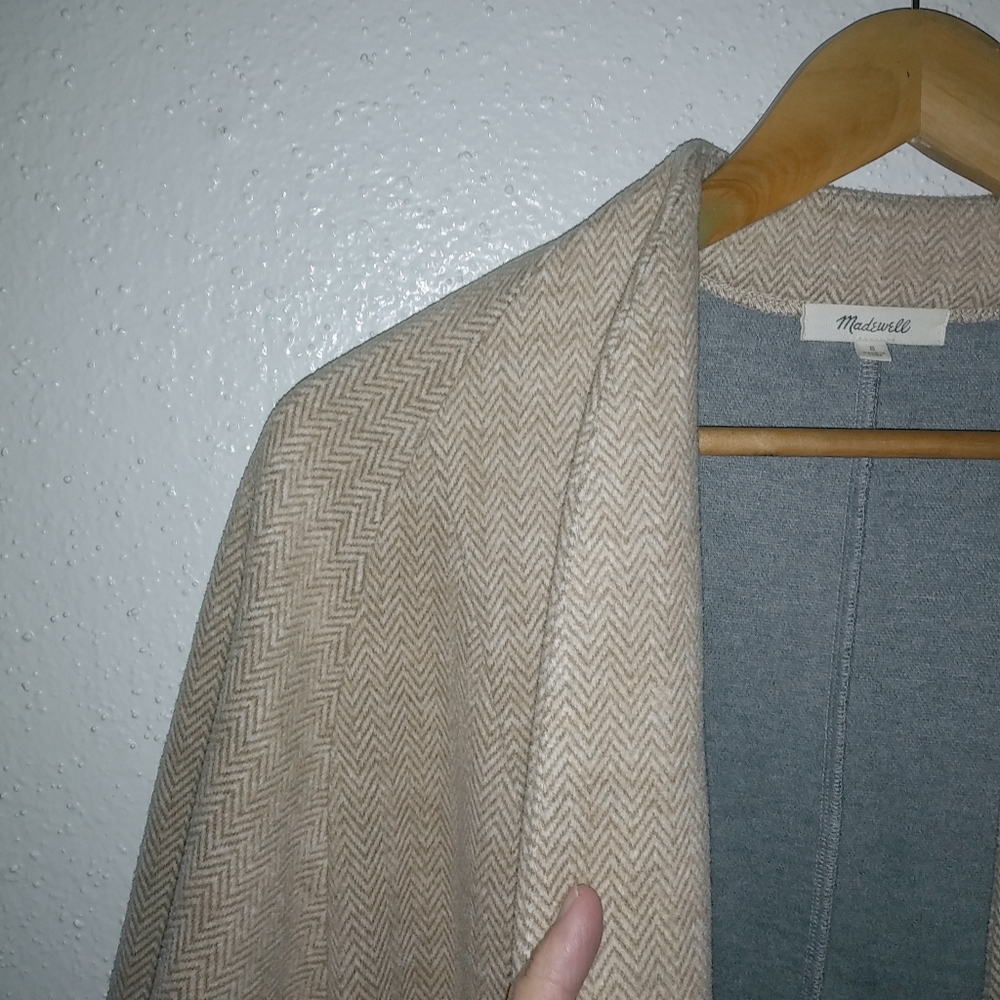 MADEWELL S Stanza Camel Herringbone Coat - Picture 10 of 15